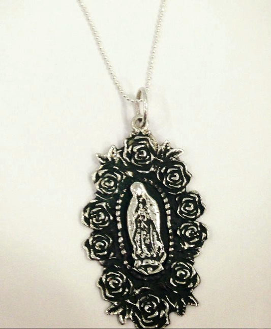 (Copy) Virgen de Guadalupe Rosa Necklace