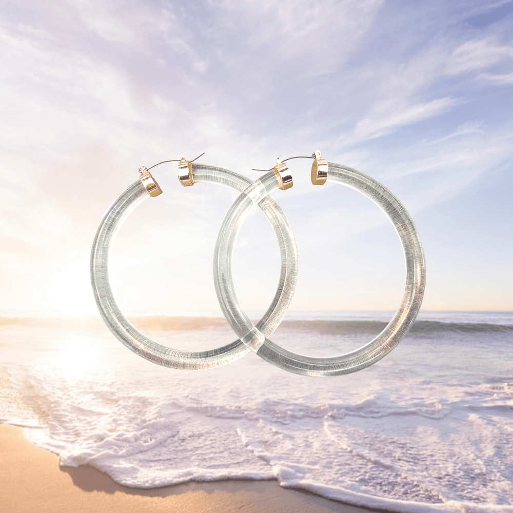 
                      
                        Lucite Hoop Earrings
                      
                    