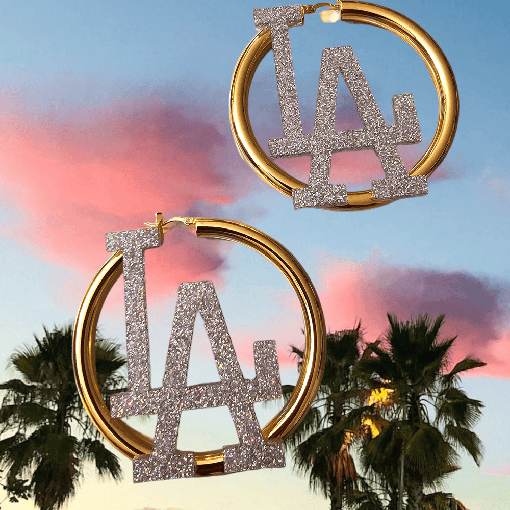 LA Glitter XL Huggie Hoop Earrings