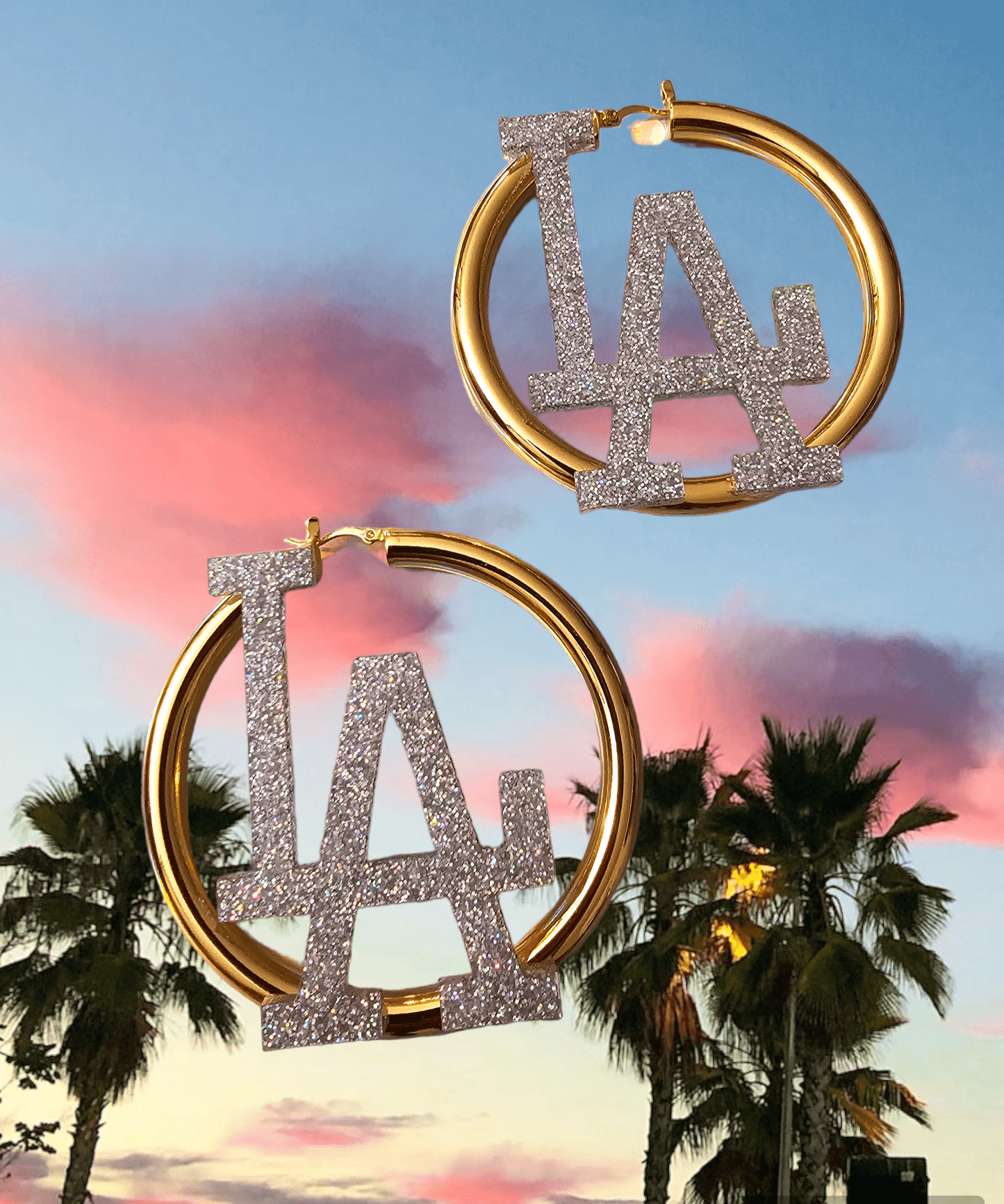 LA Glitter XL Huggie Hoop Earrings