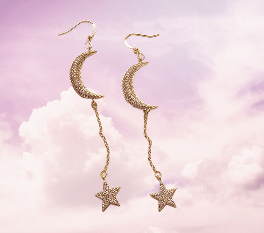 Luna Star CZ Dangle Earring