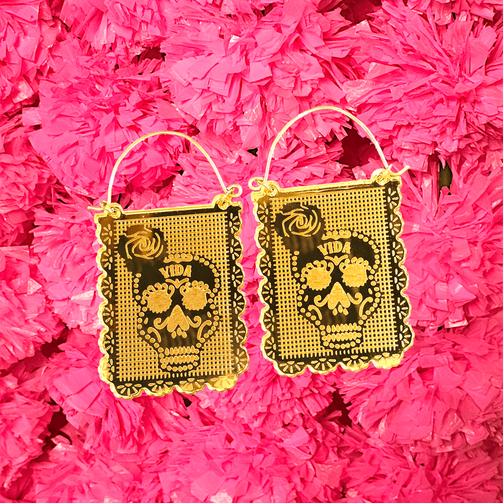 Por Vida Papel Picado Earrings