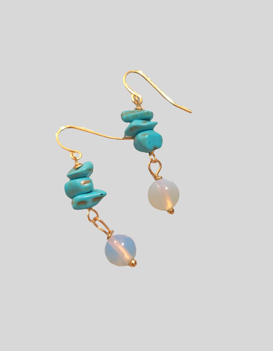 Turquoise Opalite Drop Earrings