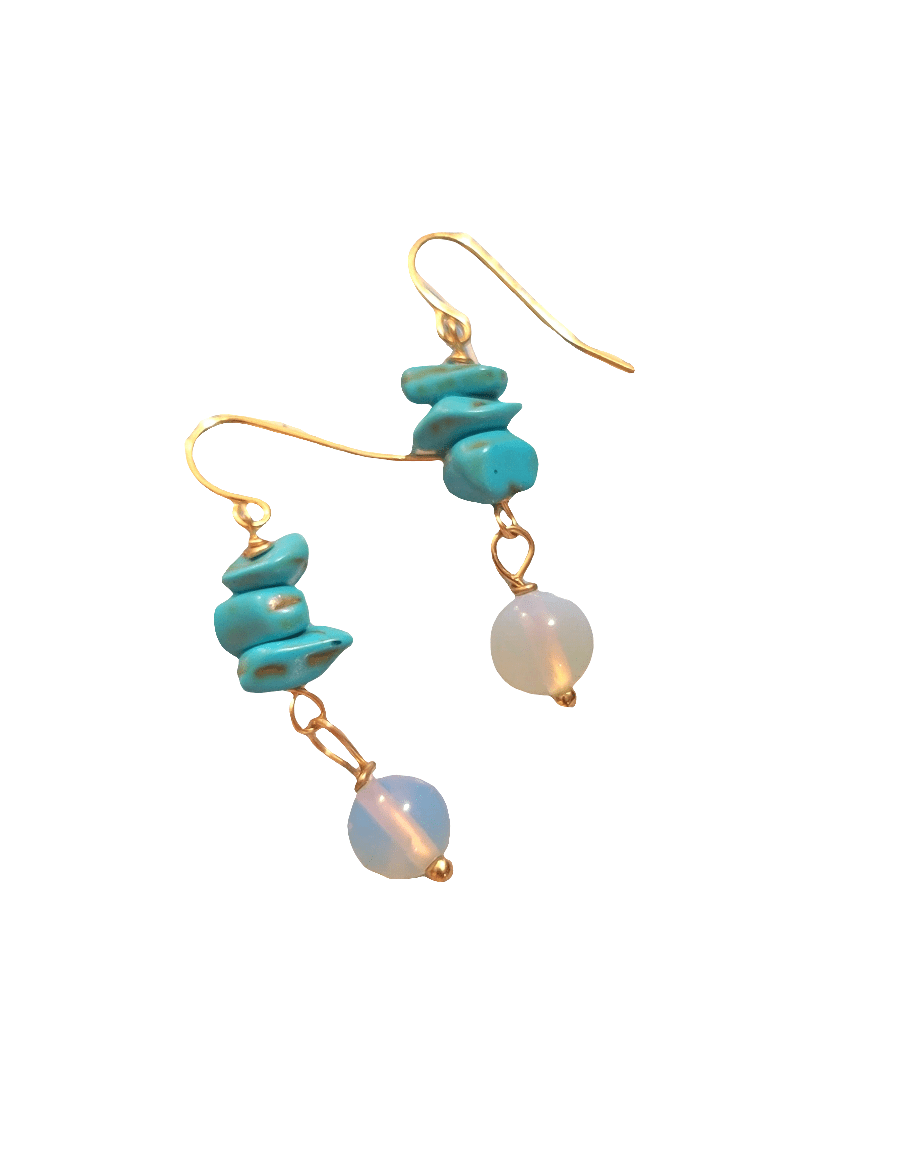 Turquoise Opalite Drop Earrings