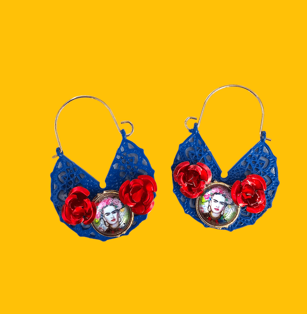 Viva la Vida Frida Hoop Earrings