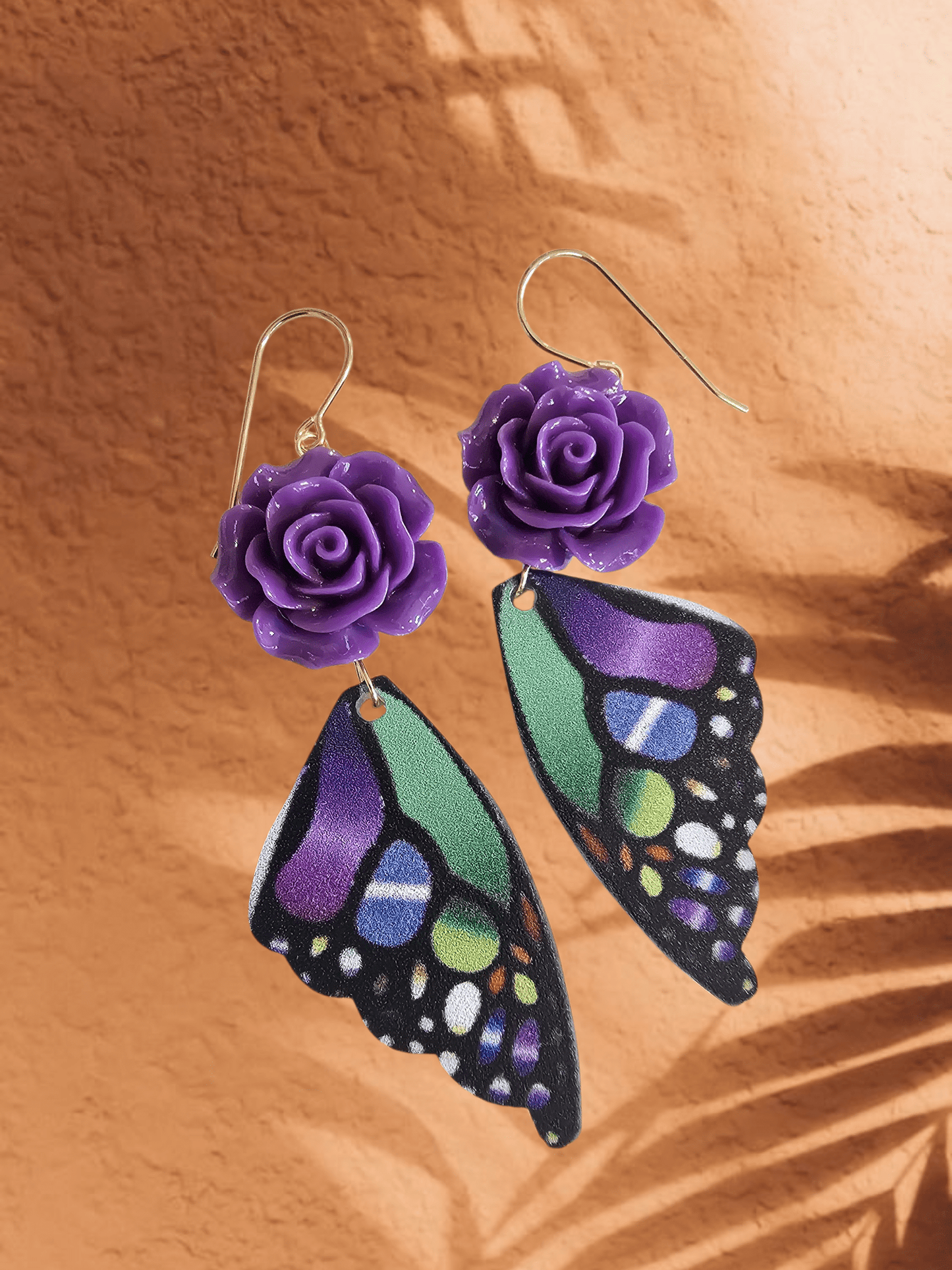 Butterfly Flower Earrings ilaments Jewelry