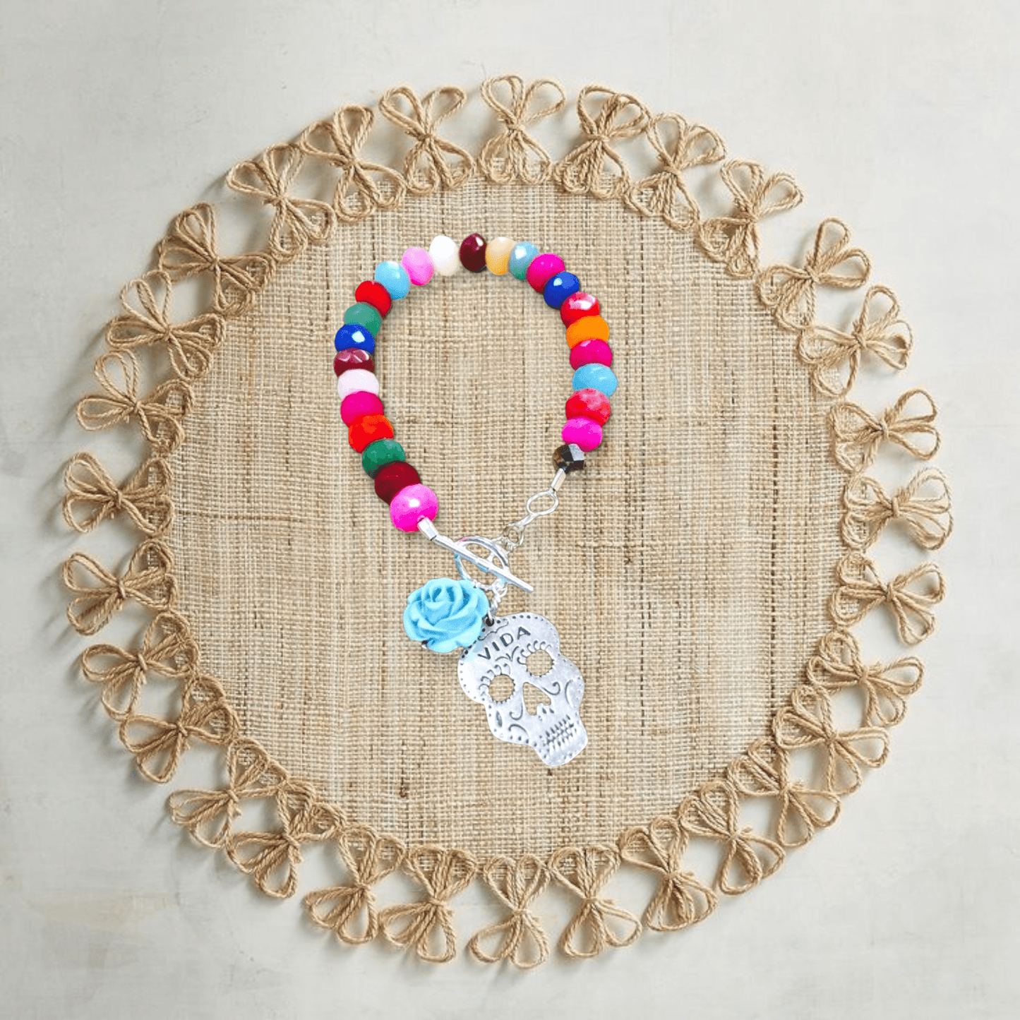 Sugar Skull Dulce Gemstone Bracelet ilaments Jewelry