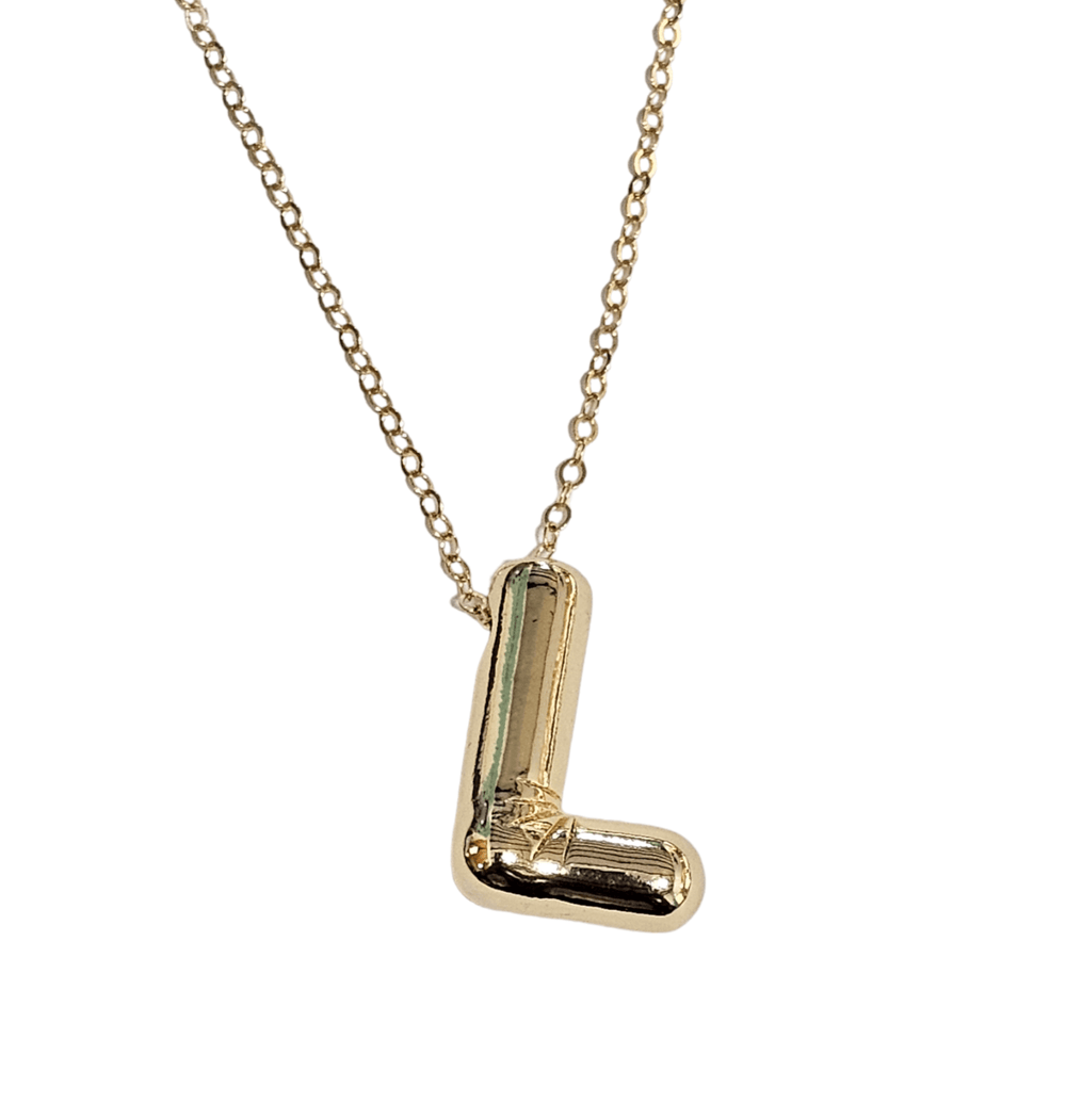 14kt Gold Fill Bubble Letter Necklace