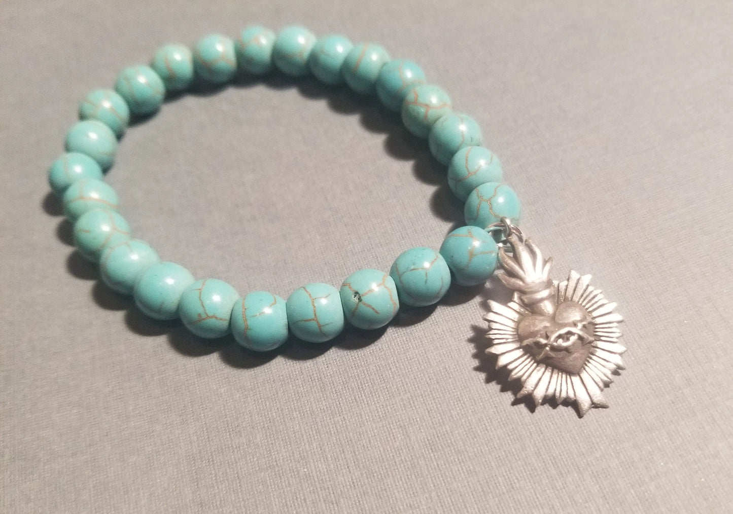 Sacred Heart Turquoise Bracelet