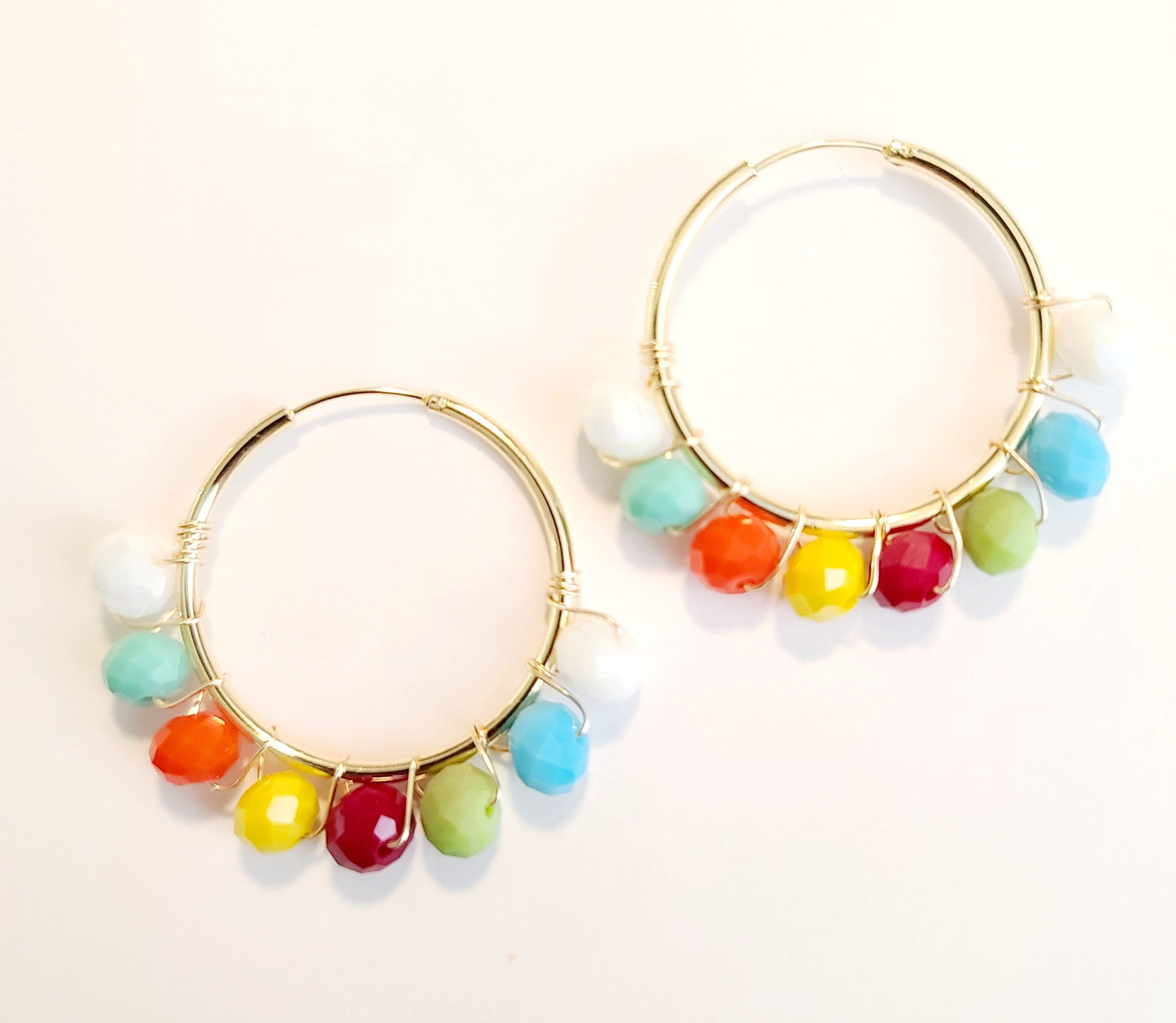 Mexi-Chula Crystal Hoop Earrings