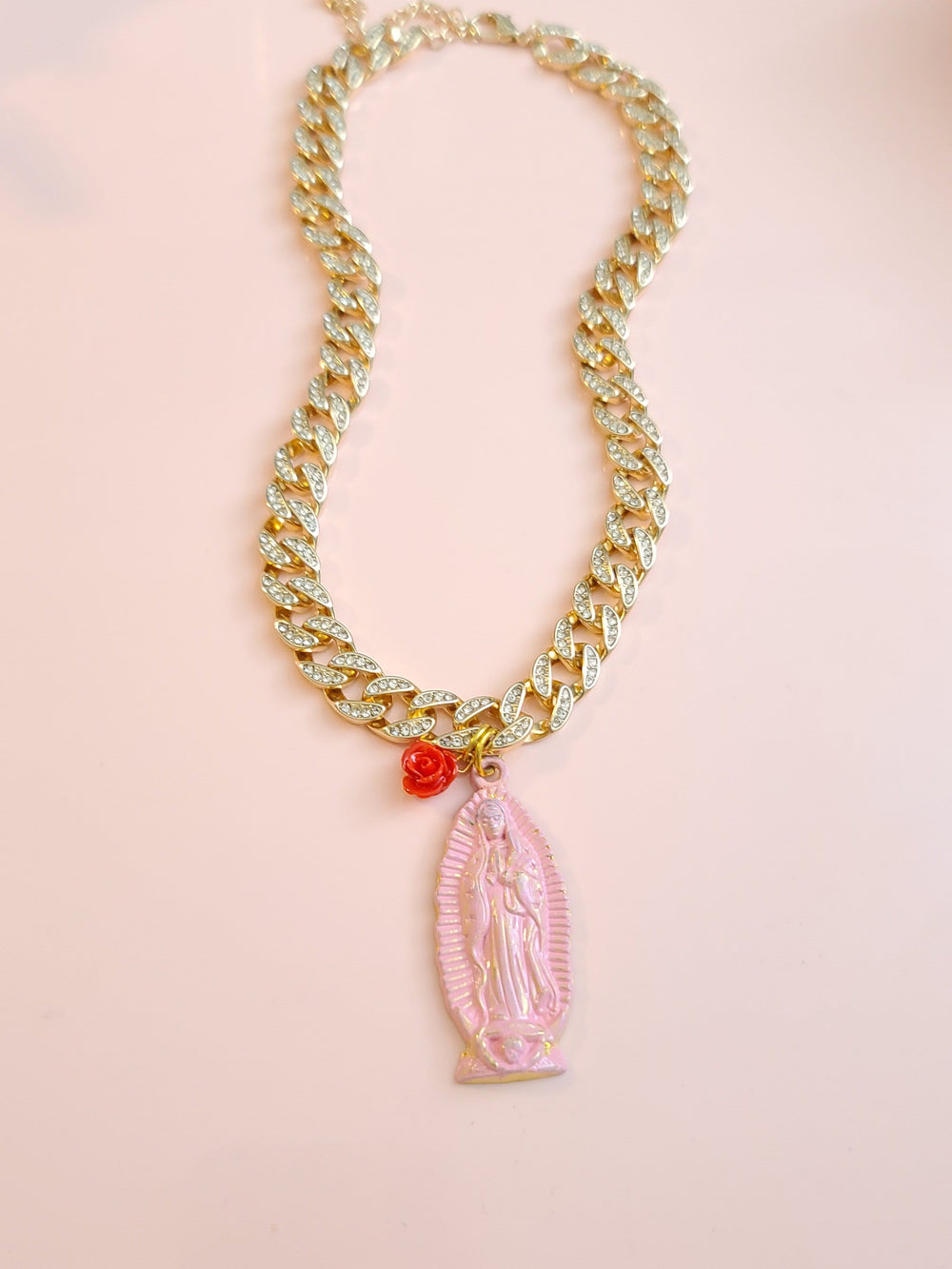 Virgen Rosita Cuban Link Necklace