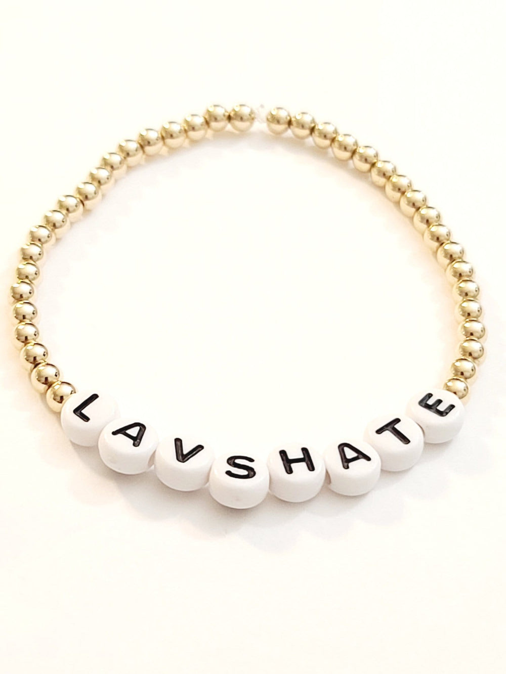 LA VS HATE Gold Bead Bracelet