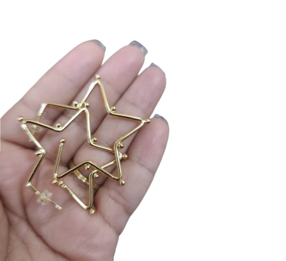 Star Hoop Earrings