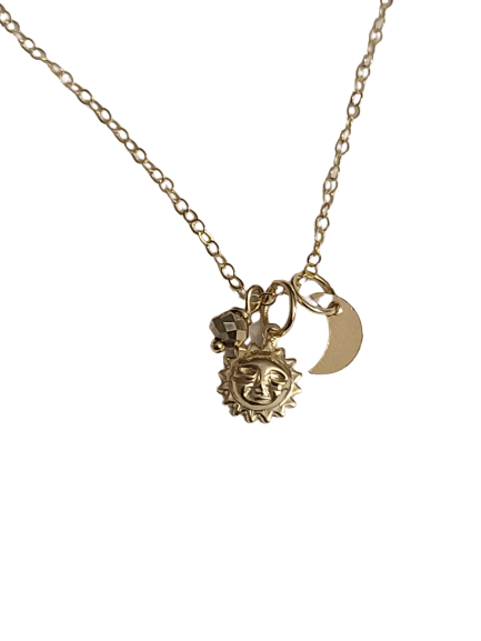 Sun & Moon Charm Necklace