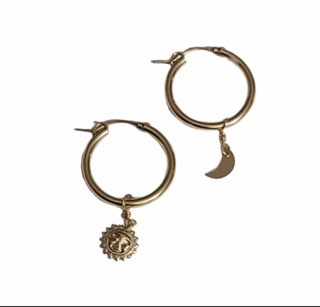 Sol y Luna Hoop Earrings