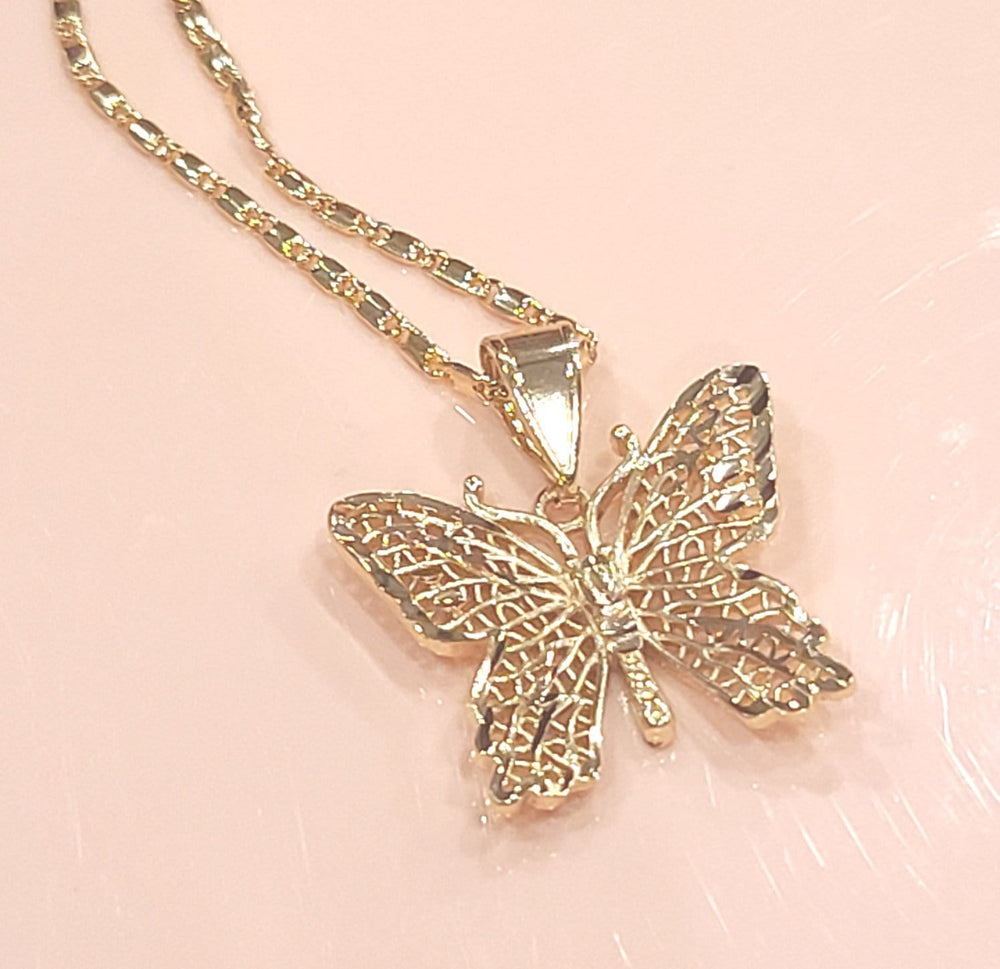 Mariposa Filigree Gold Necklace