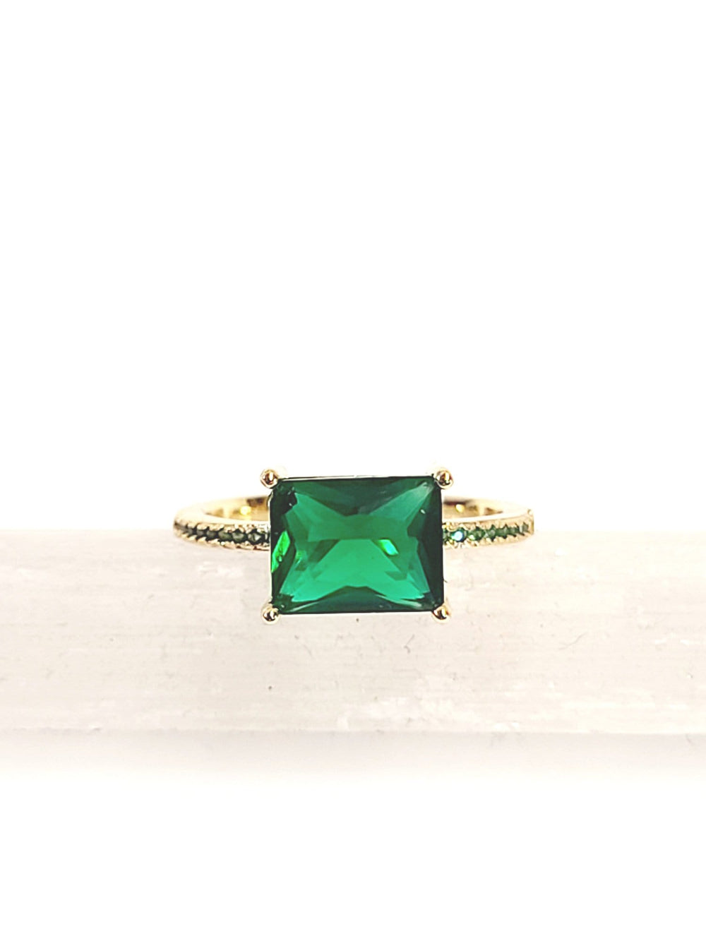 Emerald Crystal Ring