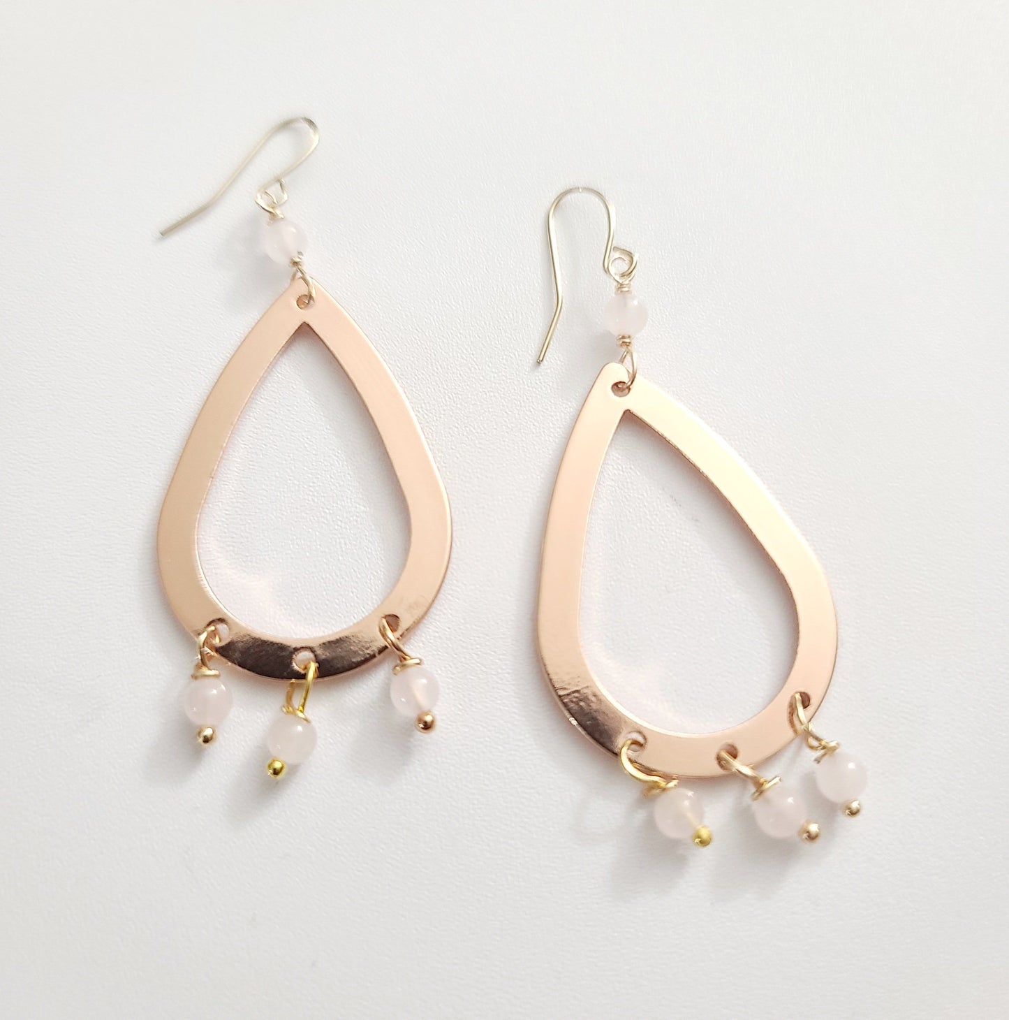 Pink New Moon Hoop Earrings