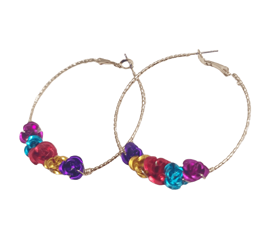 Fiesta Floral Hoop Earrings