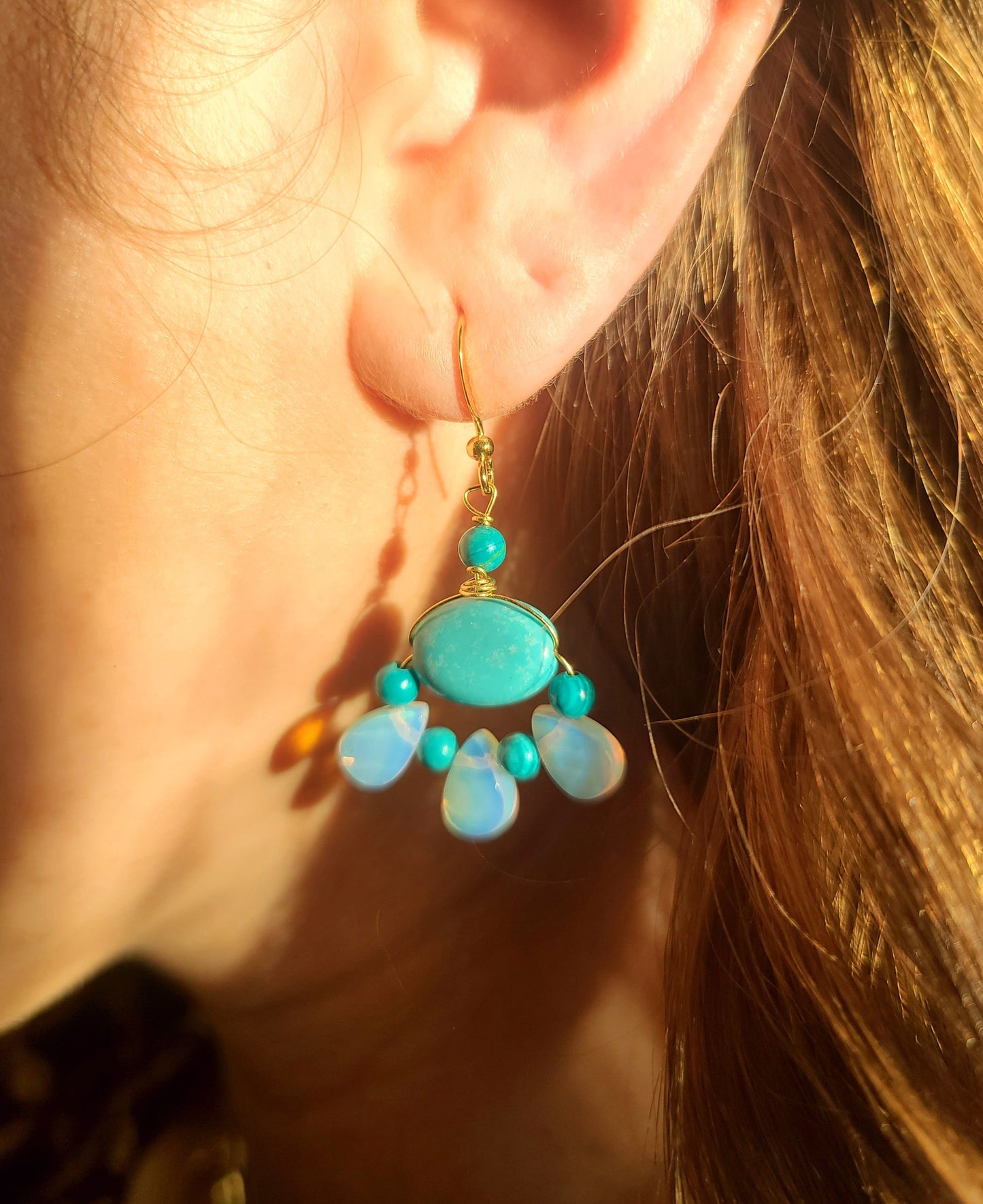 Opalite Turquoise Xochitl Earrings