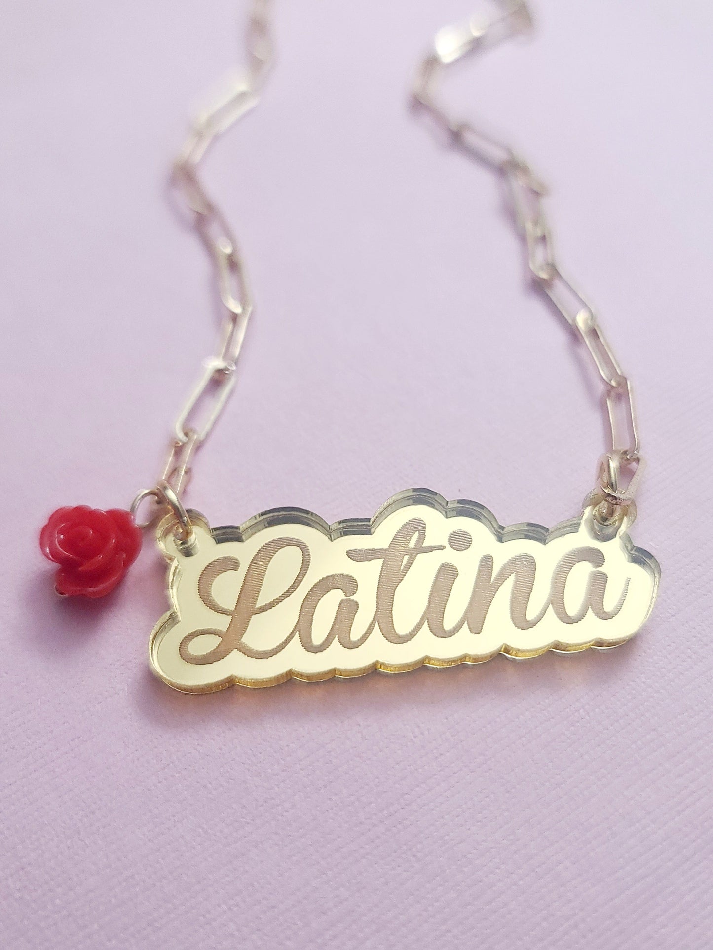 Latina Paperclip Necklace
