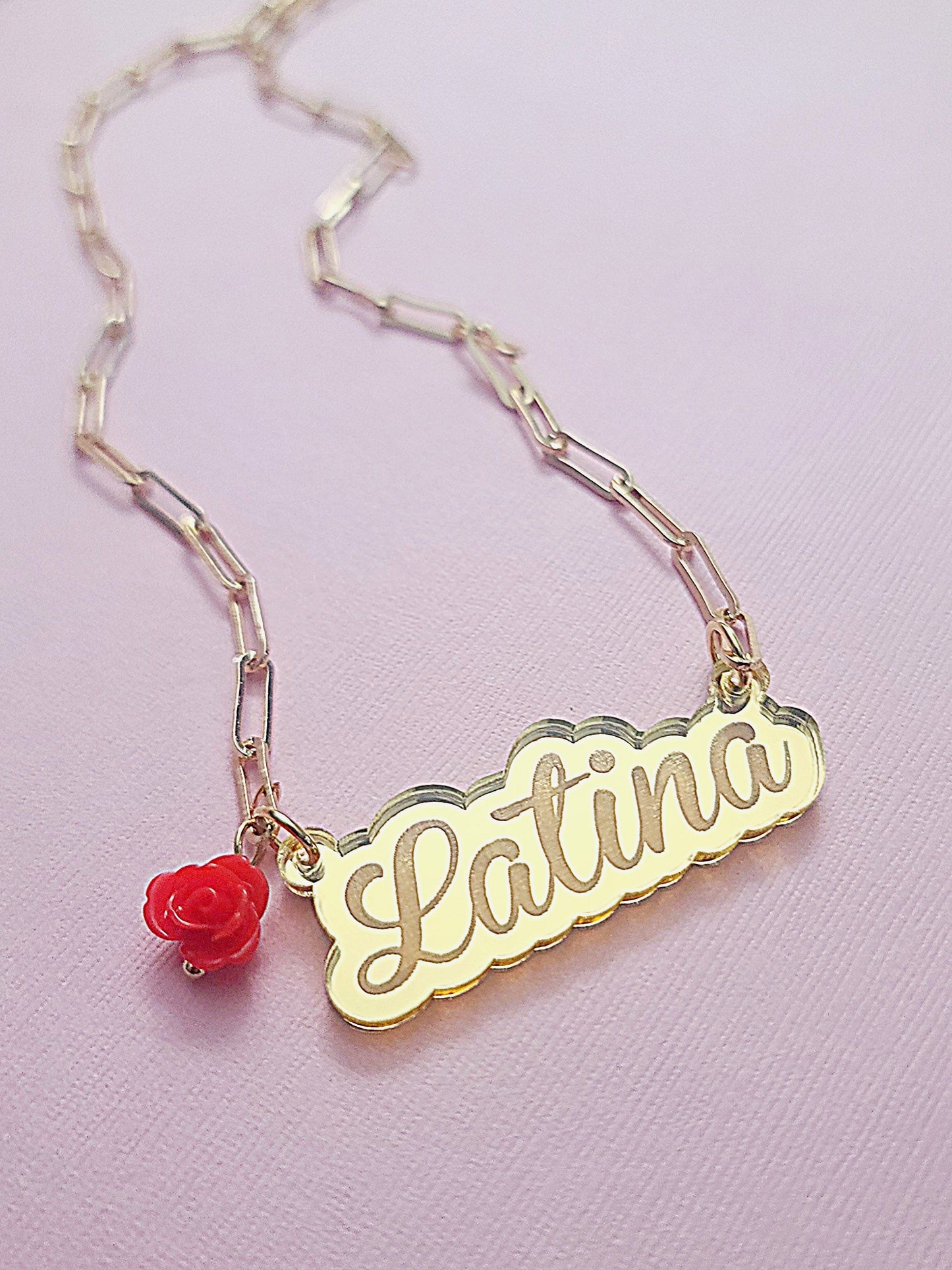 Latina Paperclip Necklace