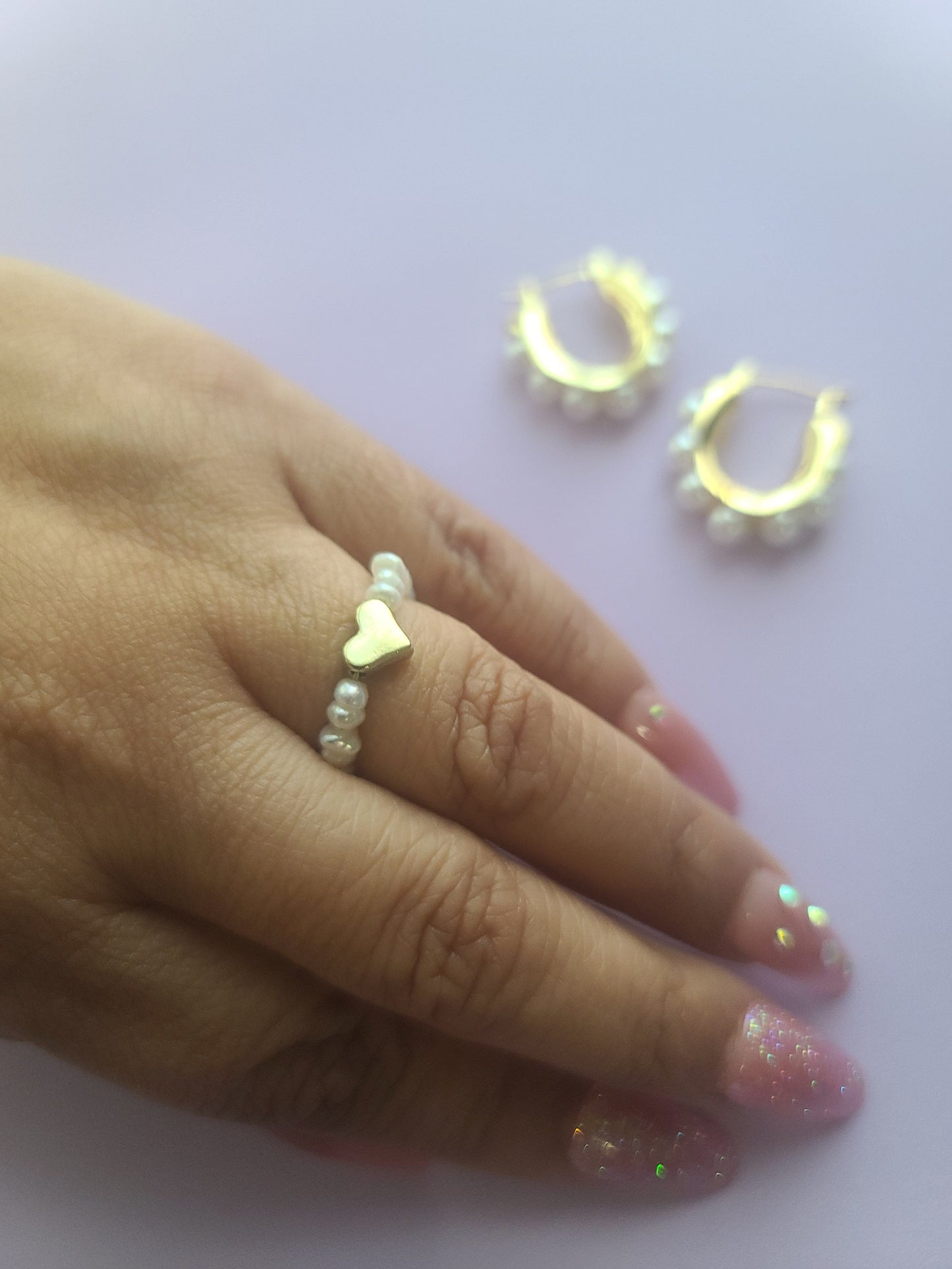 Pearl Heart Ring