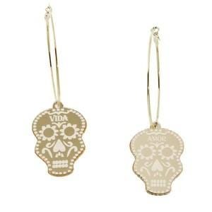 Vida Sugar Skull Hoops