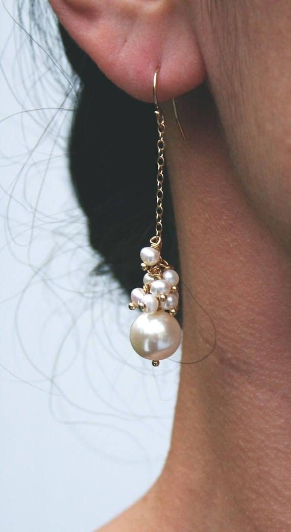 Pearl drop earrings