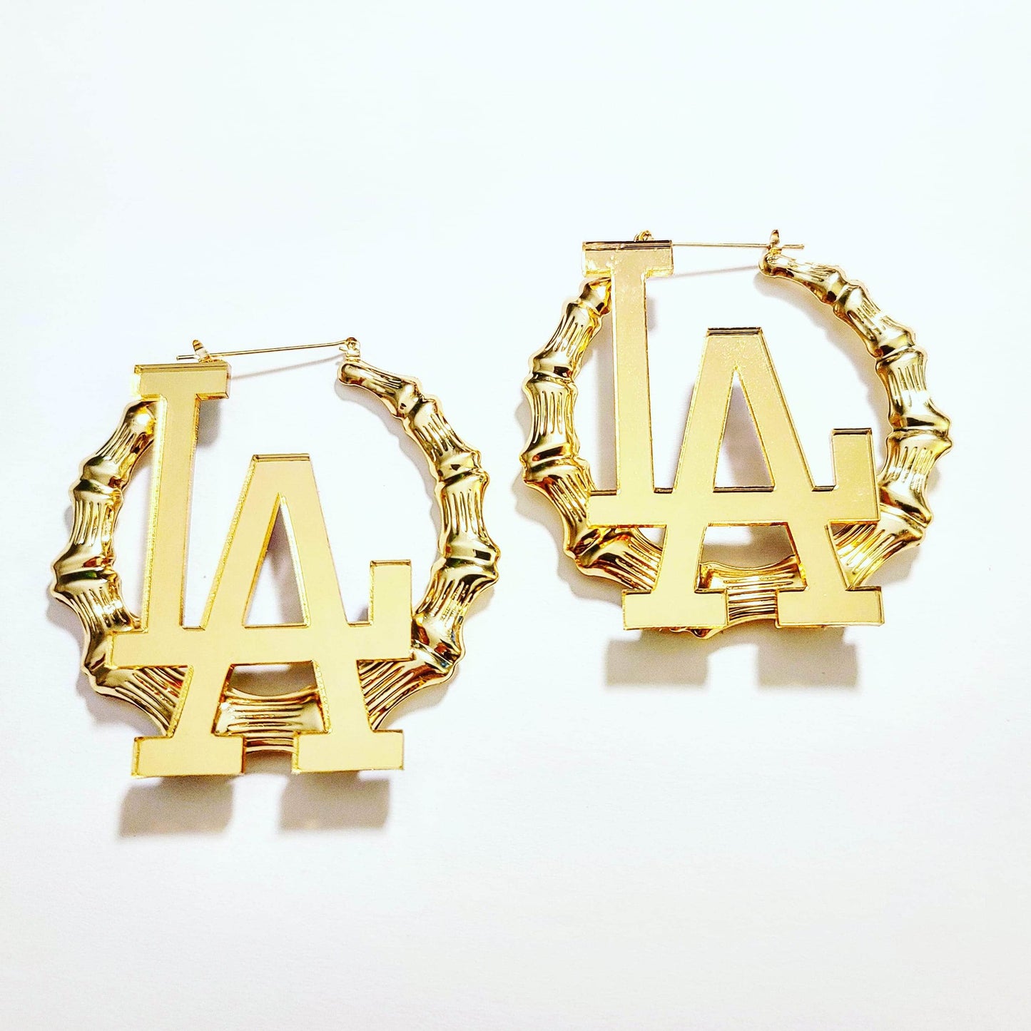 L.A. Gold Bamboo Hoops