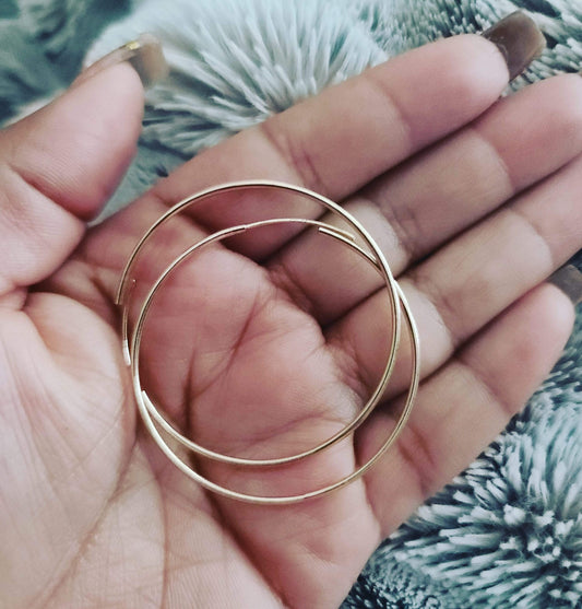 Endless Wire 14kt Gold Fill Hoop Earrings