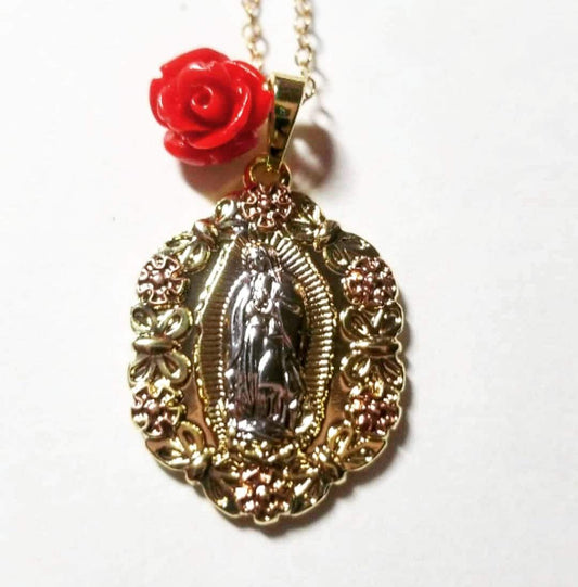 Virgen de Guadalupe Charm Necklace