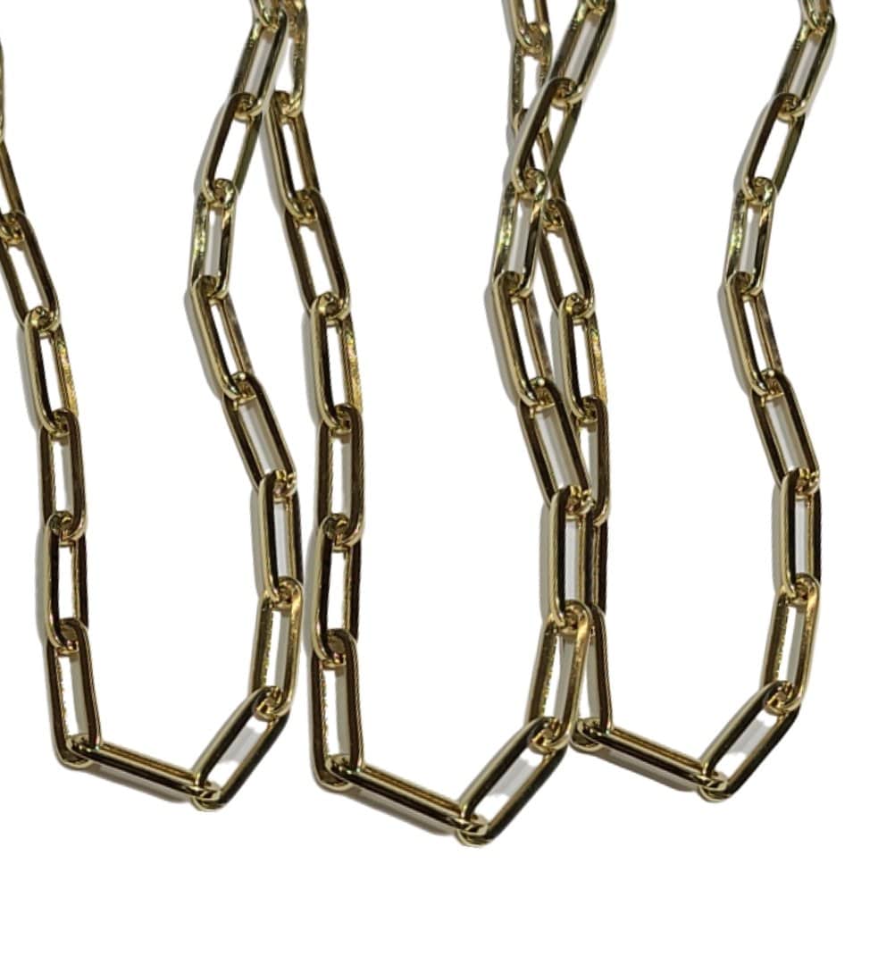 Paper Clip Chain Gold Necklace