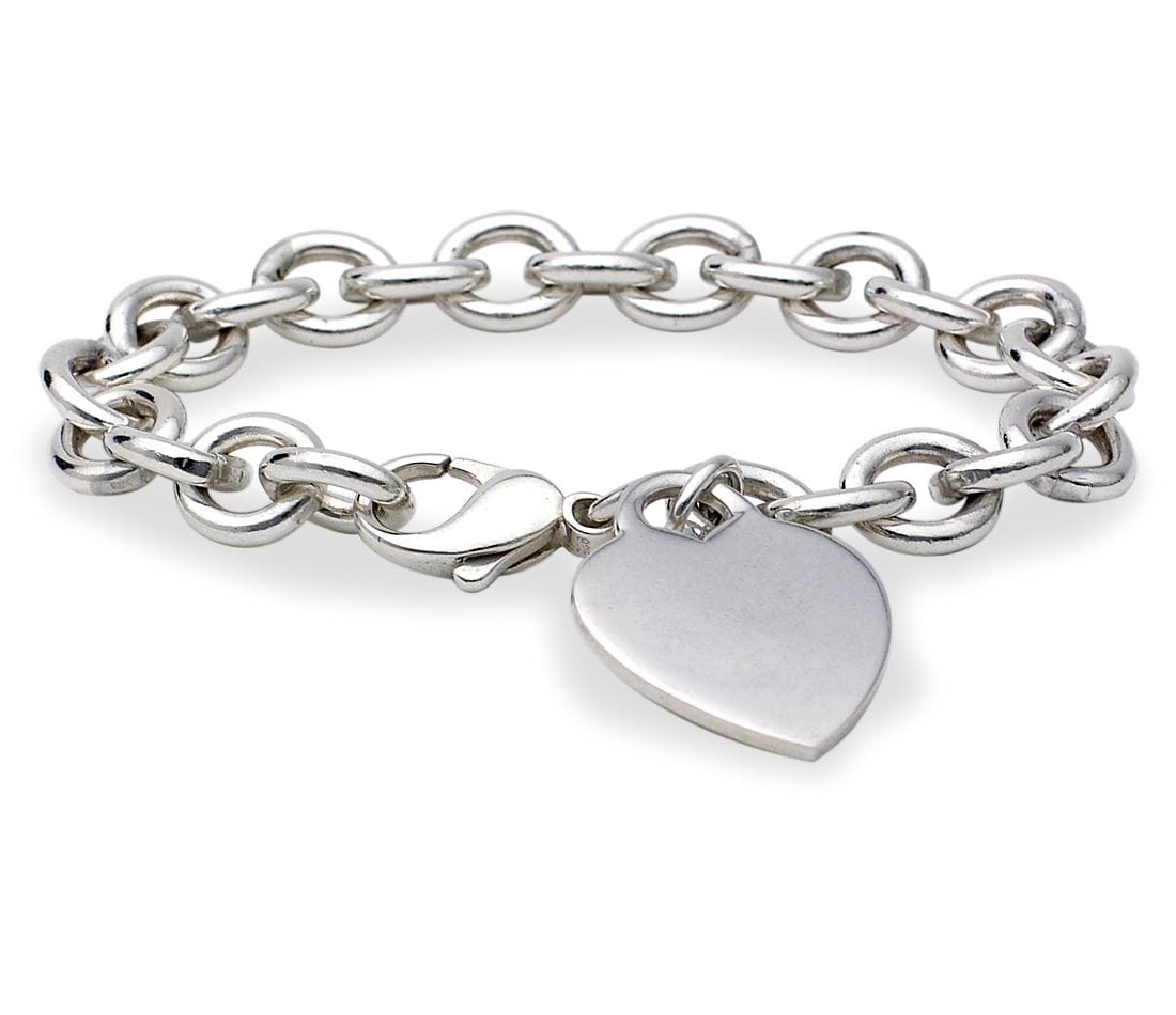 Heart Sterling Charm Bracelet