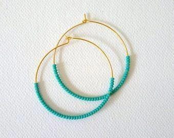 Semilla Bead Hoop Earrings