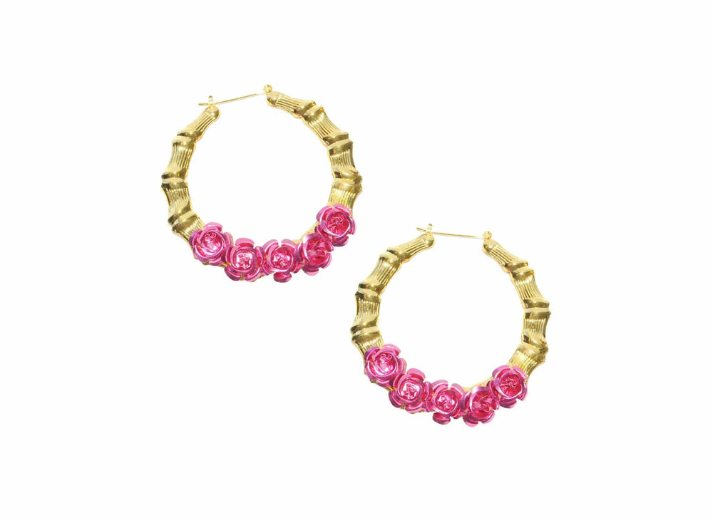 Rosas Y Que Bamboo Hoops