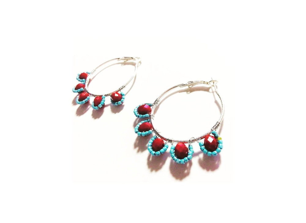 Crystal Floral Hoops